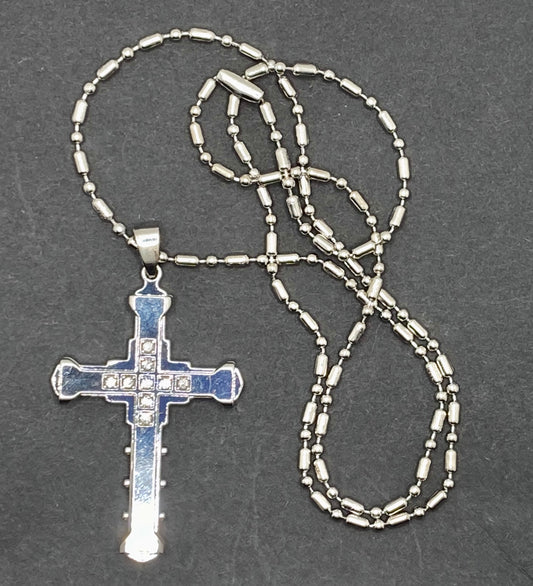 King David Rhinestone Cross Necklace