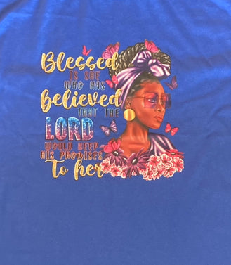 Blessed-Woman Blue Tshirt