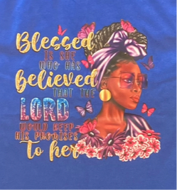 Blessed-Woman Blue Tshirt