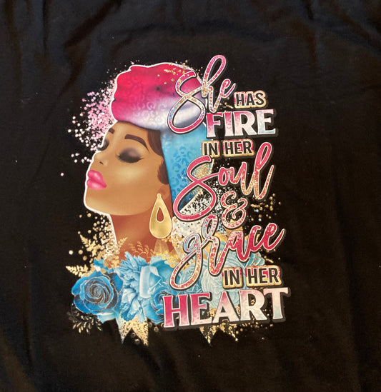 Fire in her soul-Woman Tshirt