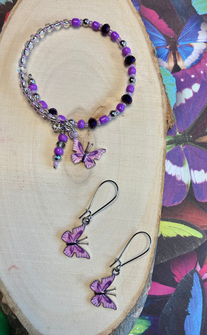 Butterfly Charm Bracelet Set