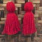 Cherry Red Tassel Earring