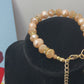 Baroque Peach Pearl Bracelet set