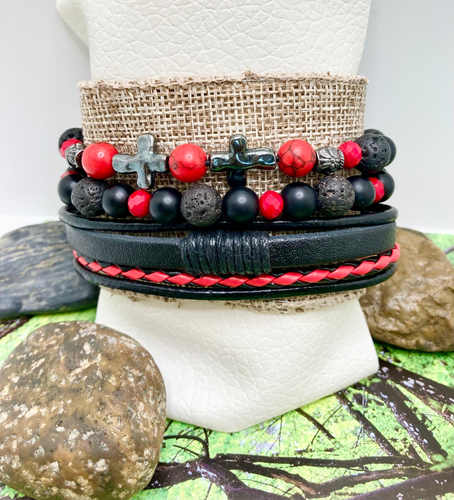 Crimson Bracelet Trio