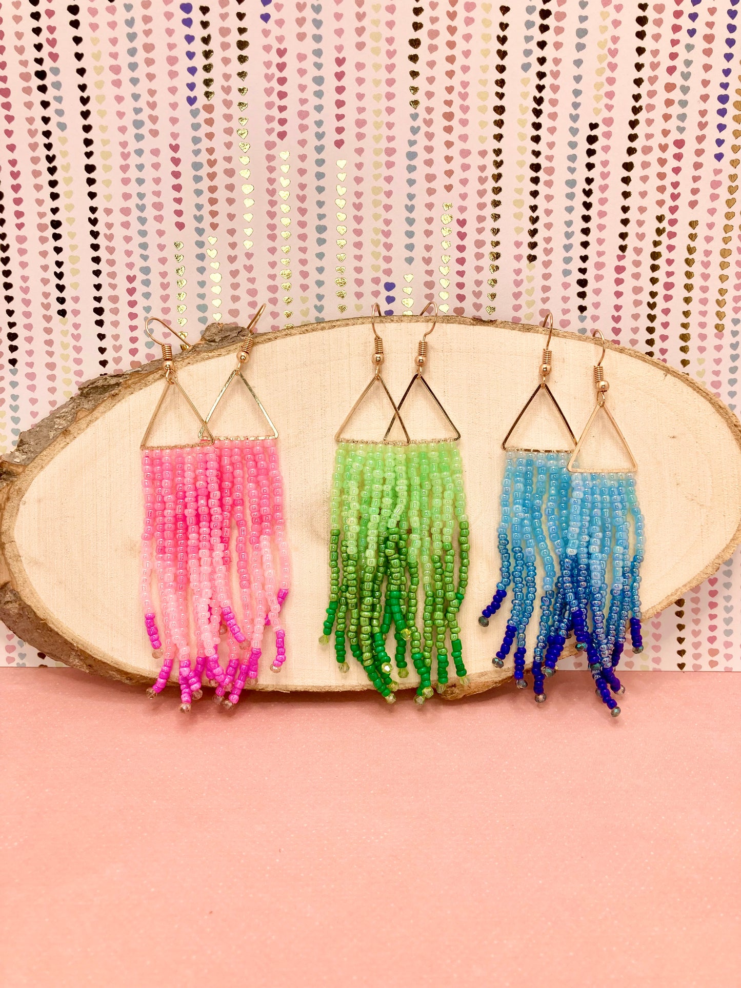 Love Triangle Fringe Earrings