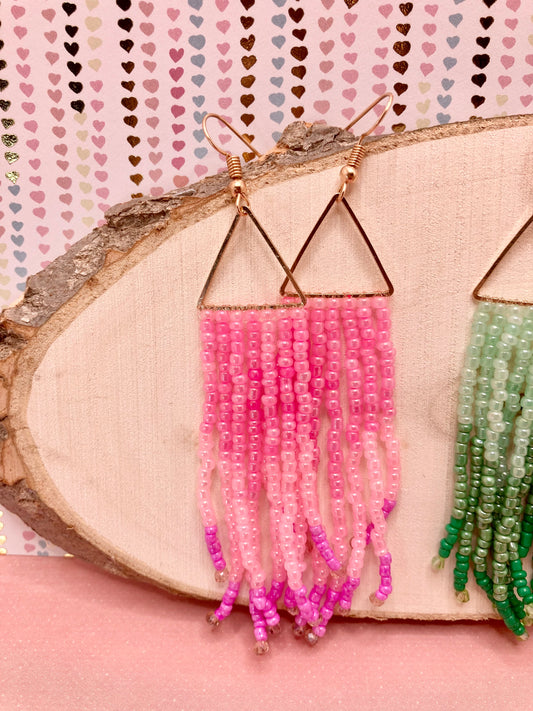 Love Triangle Fringe Earrings