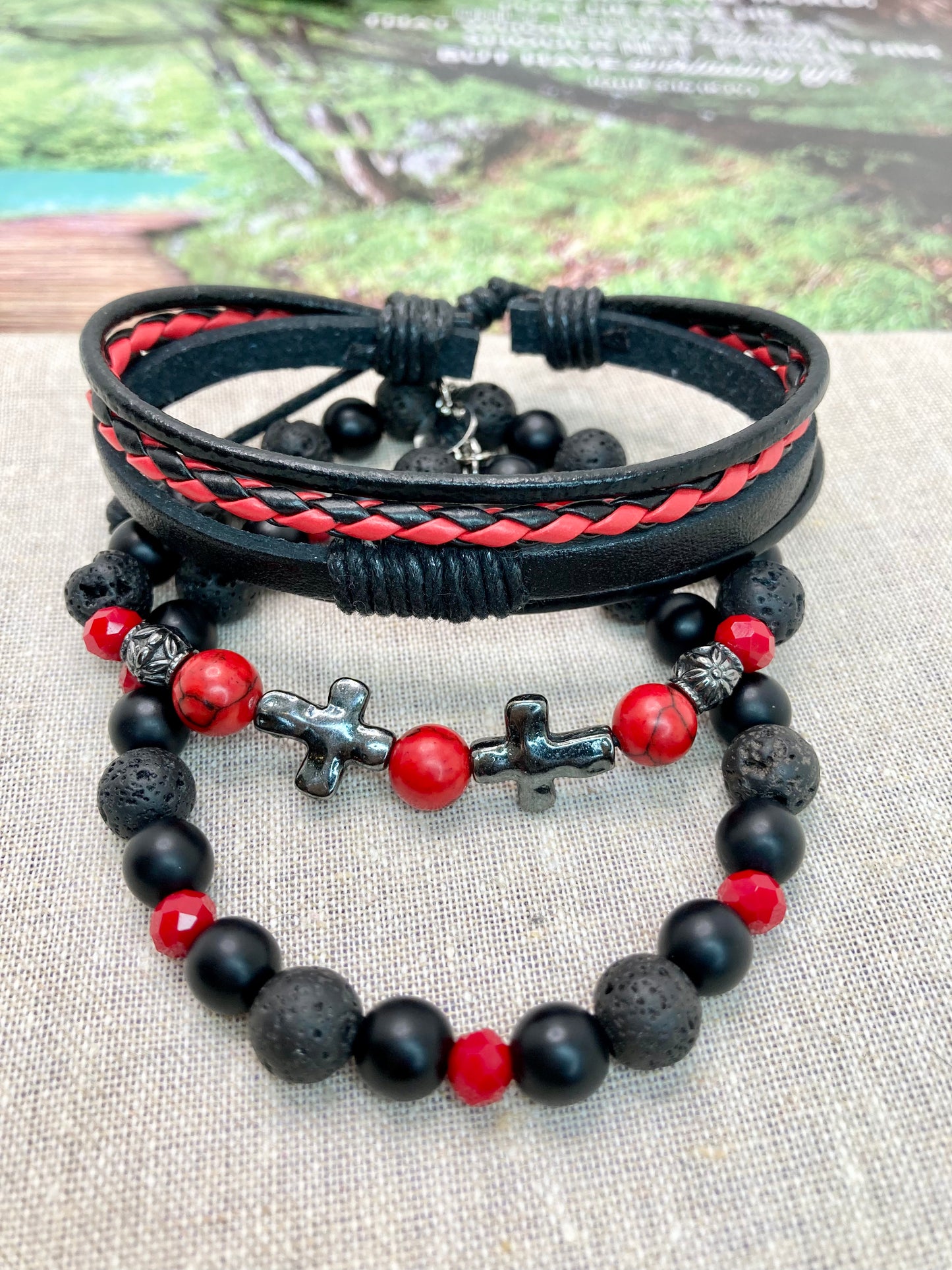 Crimson Bracelet Trio